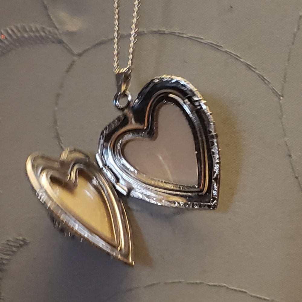 Heart Locket 🌹 Silver Valentine's Day ❤️🎀❤️ FREE 🌈 Heart Special ❤️ - Picture 9 of 13